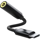 sunshot USB-C to 3.5 mm Audio Headphone Adapter, USB C Headphone Jack Adapter for Type C Devices Like iPad Pro 2018, Type C E