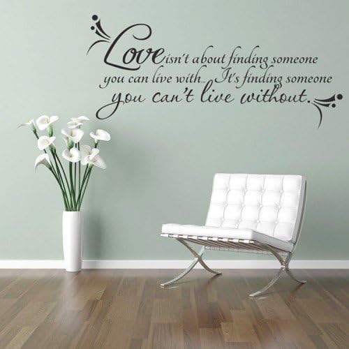 WallStickersUSA Wall Sticker Decal, Love Isn't About Finding Someone, Medium
