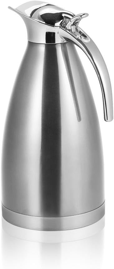 Gorgeri Coffee Tea Pot,Stainless Steel Coffee Tea Pot Double Wall Vacuum Insulated Thermo Jug Hot Water Bottle(Type A Kunststoffgriff Typ a 1)