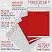Grandstand Ink - 3/4in BRIGHT RED Tyvek Wristbands - Print & Writable Sheets in Distribution Box Paper Feel Party Event Bracelets For Churches or Schools 1000 ID Bands 100 Customizable Sheets Per Box