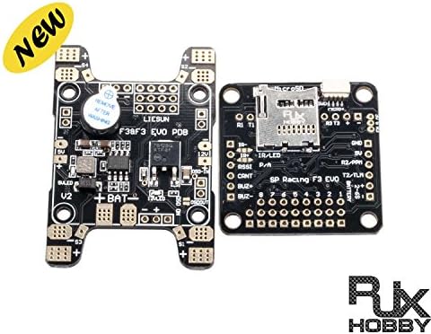 RJXHOBBYF3 EVO Betaflight Flight Controller with F3 Special PDB Power Distribution Board for 180 184 195 210 250 FPV Racing Drone
