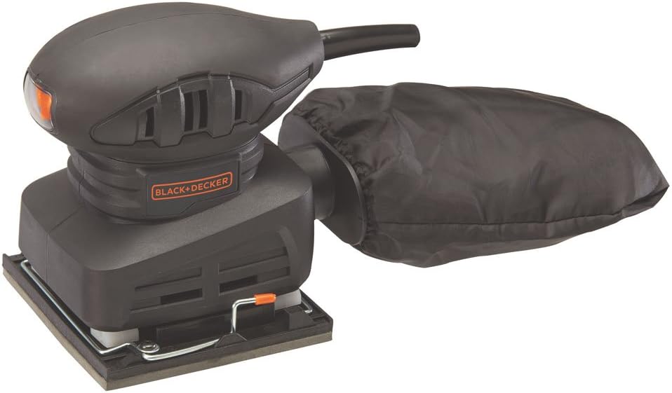 BLACK+DECKER Electric Sander, 1/4 Sheet, 1.5-Amp (BDEQS15C) - - 