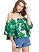 ROMWE Women's Floral Print Summer Off Shoulder Loose Blouse Top