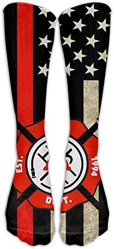 Firefighter Firefighting Flag Us Men's And Women's Running Socks Built Strong For Outdoor Sports