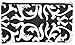 World Traveler Black White Damask Makeup Brush Bag 10-inch