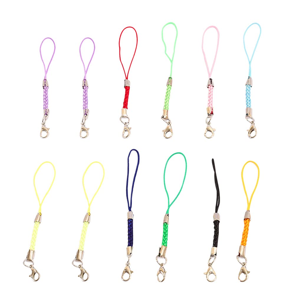 EXCEART 15pcs Lobster Clasp Phone Lanyard Lightweight Mobile Phone Strap for Diy Jewelry and Key Chains Smooth Comfortable Touch Present for Friends