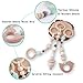 3pcs Baby Play Gym Toys Wood Ring Baby Wood Beads Chewable Rattle Silicone Teehing Baby Shower Gift Wooden Teether