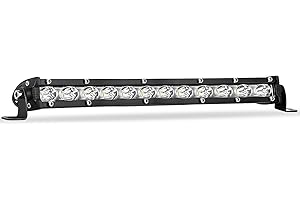 Zmoon Led Light Bar 12in Signal Row Light Bar [14in w/Bracket] 40W Spot Flood Combo Off Road Light, Waterproof Slim Light Bar for SUV Jeep ATV Boat