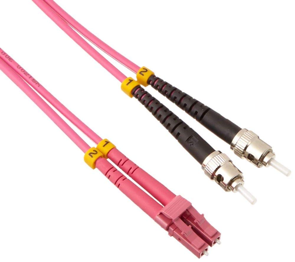 MCL FJOM4/ STLC-2M LSZH OM4 St LC Fibre Optic Cable, Purple