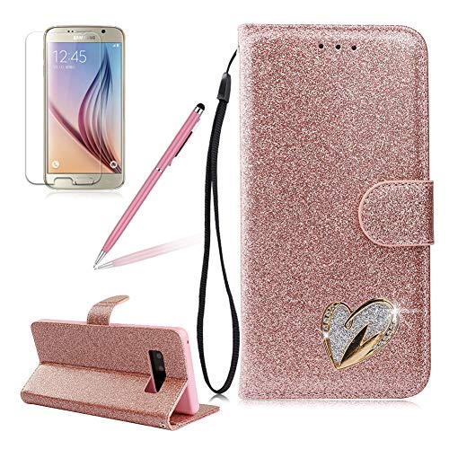 Girlyard Samsung Note 8 Women Wallet Glitter Case