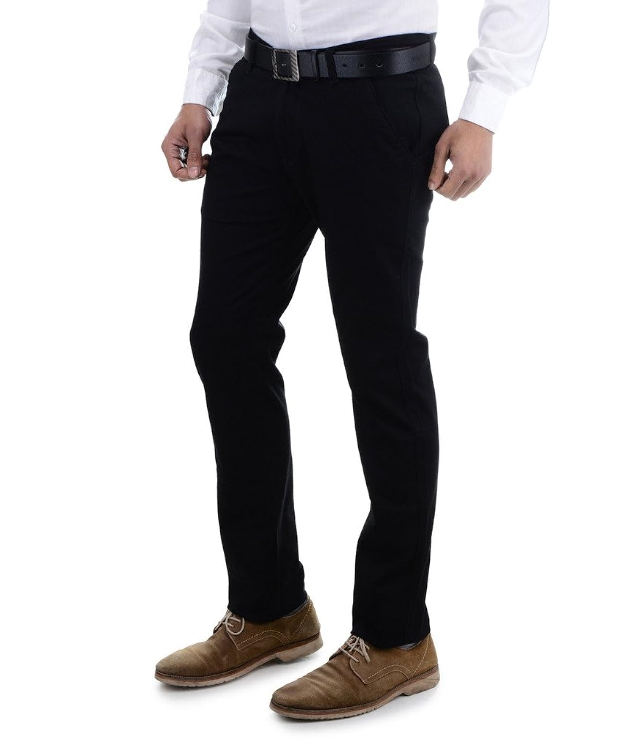 ben martin men's regular fit cotton trousers (combo of 2)