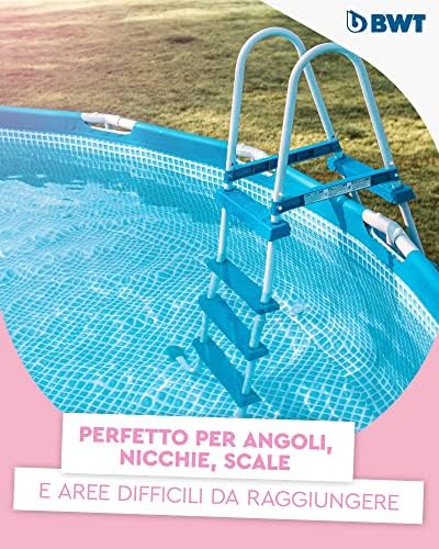Aspiratore per piscine BC02 | Pulizia efficiente di piscine fino a 10 m³ | Funzionamento a batteria con massima libertà di movimento | Forte potenza di aspirazione