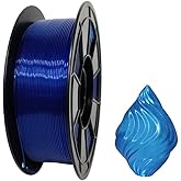 Food Safe 1.75mm Transparent Blue PETG Filament, Strong PETG 3D Printer Filament for 60-500mm/s High Speed FDM 3D Printers,1KG/2.2lbs