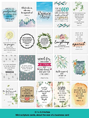 Prayer Cards - 60 Mini Scripture Cards with Assorted Bible Verses. Perfect for Women's Bible Studies, Daily Devotional for Women and Inspirational Christian Gift for Women by Dessie - Thumbnail 2