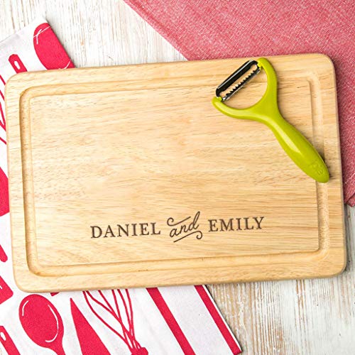 Personalized Mr and Mrs Cutting Board - Unique Engagement Gift - Wedding Gifts for the Couple - Custom Engraved Cheese Board (Slate or Wood Available)