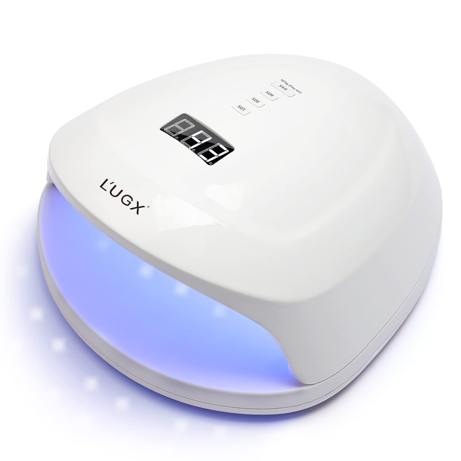 L'UGX Rechargeable UV LED Nail Lamp, Professional 60W Nail Dryer Gel Nail Light for Nail Polish with 4 Timer Setting, Perfect for Home Salon Use