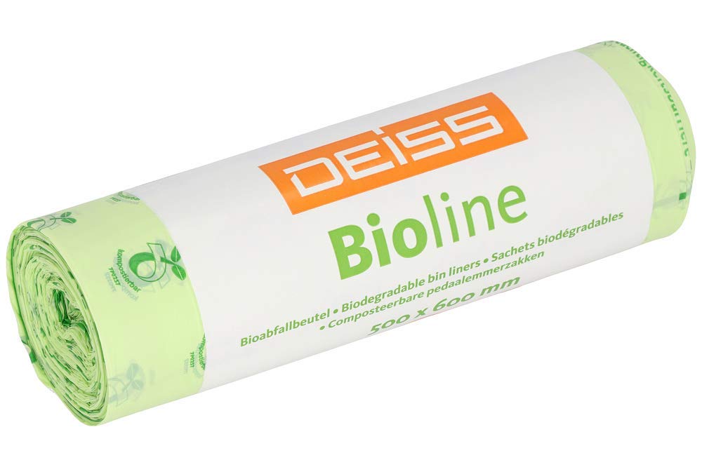 DEISS Bioline Organic Bin Liners 30 L Compostable Pack of 20