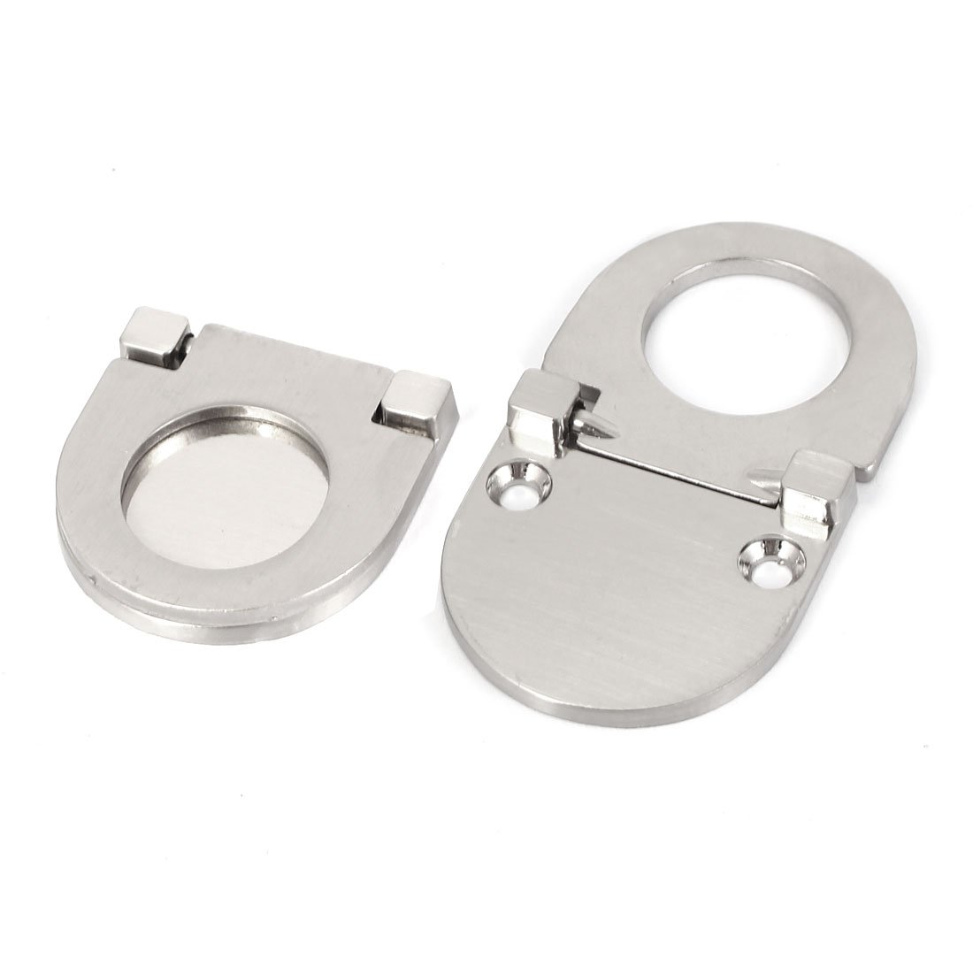 Sourcingmap Kitchen Cabinet Cupboard Dresser Door Drawer Hidden Ring Pull Handles 2 Pcs