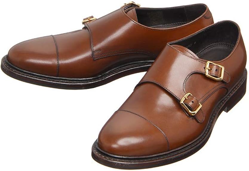Amazon ユニバーサルランゲージ Jalan Sriwijaya カーフレザー ダブルモンクストラップシューズ ブラウン 55 Universal Language ユニバーサルランゲージ ビジネスシューズ