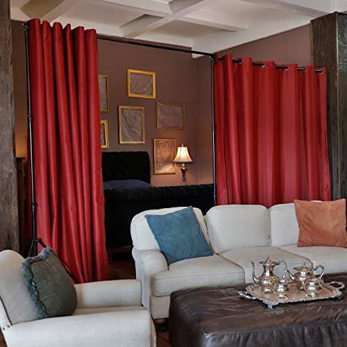 RoomDividersNow Premium Heavyweight Room Divider Curtain, 8ft Tall x 5ft Wide (Sierra Red)