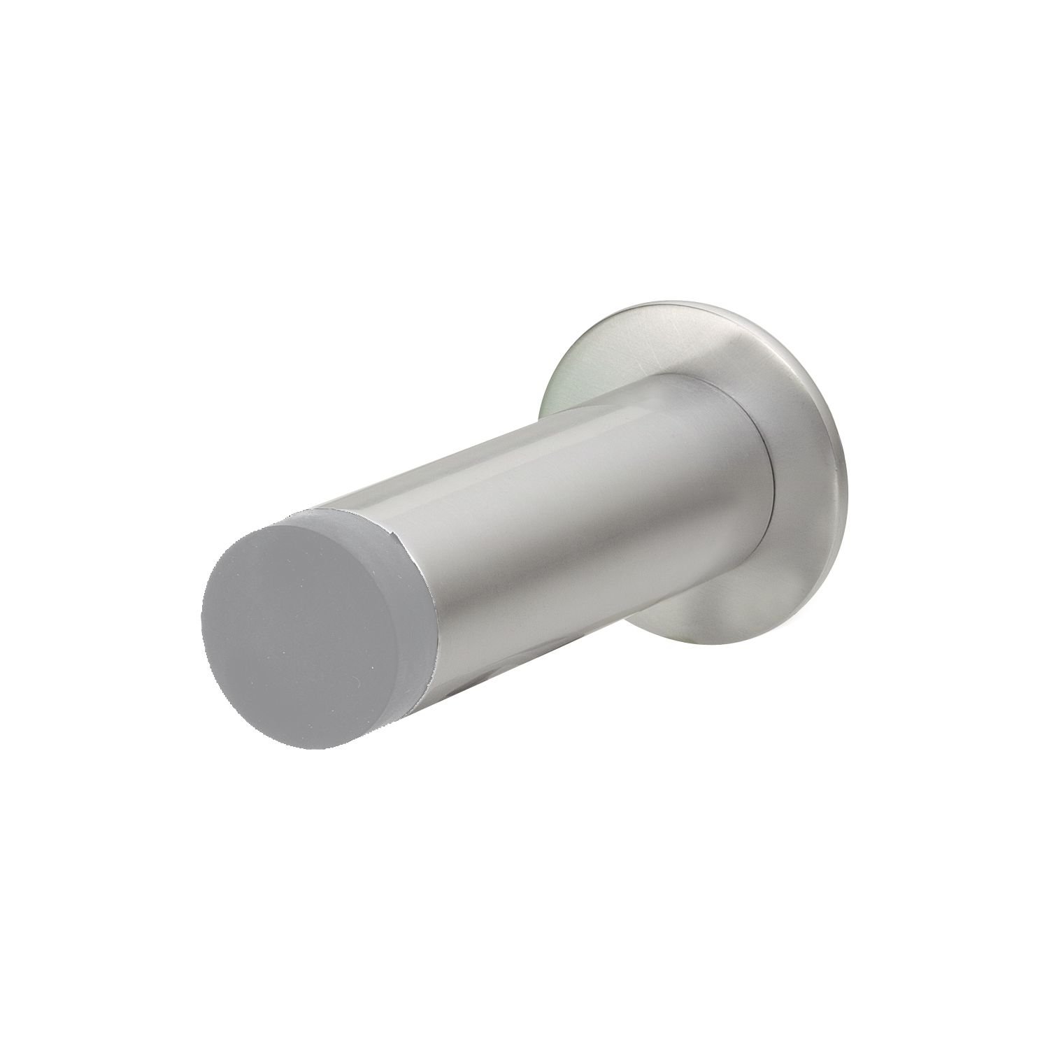 Solido V102A245S364, Rubber Cap, 60 mm, Anodised Wall, Diameter 20 mm, Length, Door Stop, Aluminium, Pack of 1, Anodized Silver