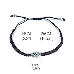 yipima Handmade Red Black String Evil Eye Hamsa