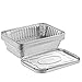 Propack 10 Pack - 2 1/4 lb. Combo Baking Pan, Oblong, Aluminum, Silver