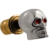 Universal Cigarette Lighter Socket Plug Chrome Skull Red Eyes Knob 12V DC Car
