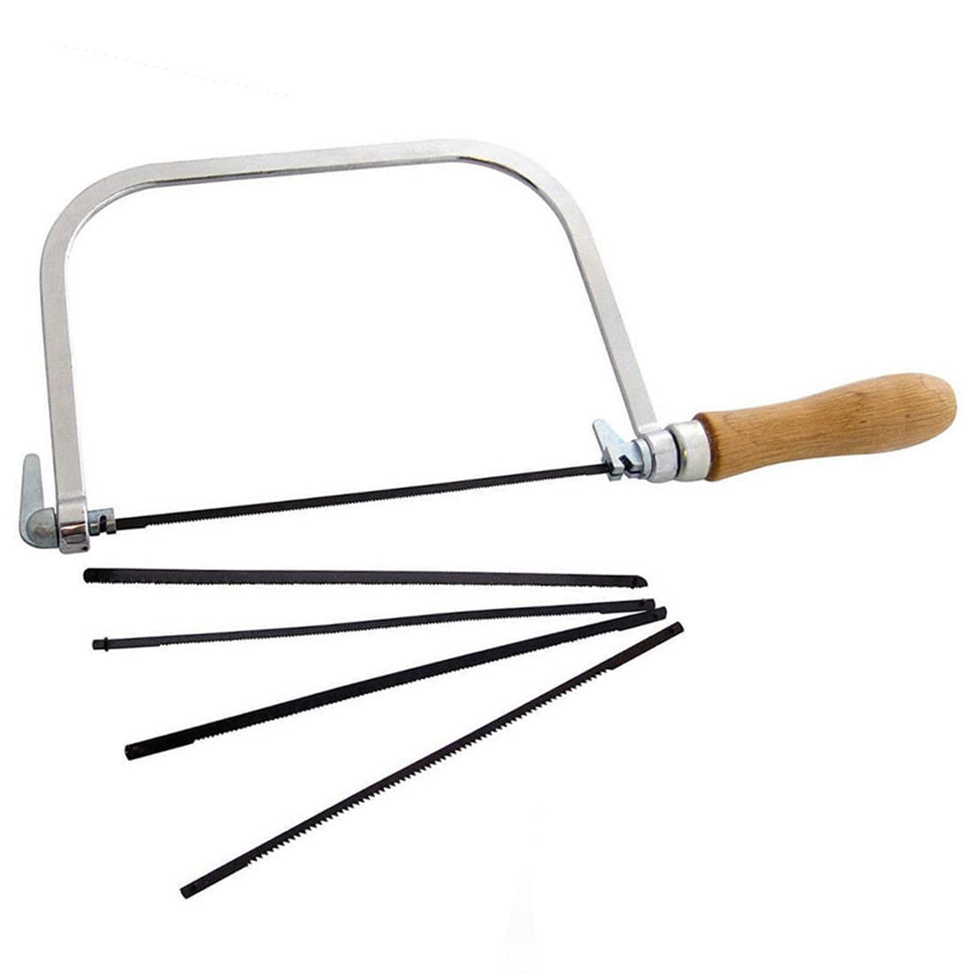 Piercing Saw, Adjustable Jewellery Saw, 300mm Multi-Purpose DIY Universal Jewellers Saw, U-Shape Hacksaw, DIY Hand Tools, 4pcs Spiral Saw Blades for Jewelry Craft