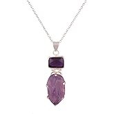 Manilata Raw Amethyst Crystals Pendant Necklace, Unusual Gemstone, Dainty Women Fashion Jewelry, Birthday, Gift for Her, Gemstone Jewelry (amethyst)