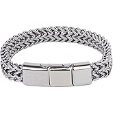 C CHIC CHOK YOUR BODY TALK Mens Bracelet Stainless Steel Cuban Link Chain Franco Bracelets for Men