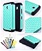 Thousand Eight(TM) For Nokia lumia 635, Nokia lumia 630 Diamond Studded Silicone Rubber Skin Hard Case + [Screen Protector Shield(Ultra Clear)+Thousand Eight(TM)Touch Screen Stylus] (Diamond teal green)
