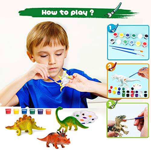 Joyjoz Kunst Bastel-Sets für Kinder-38 Stck.3D-Dinosaurier-Spielzeug Malsets für Kinder Kreativität Basteln DIY Geschenk… – Bild 4