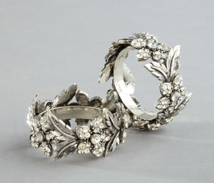 Elegance Silver Leaf Napkin Rings By Elegance Silver Amazon Co Uk Kitchen Home