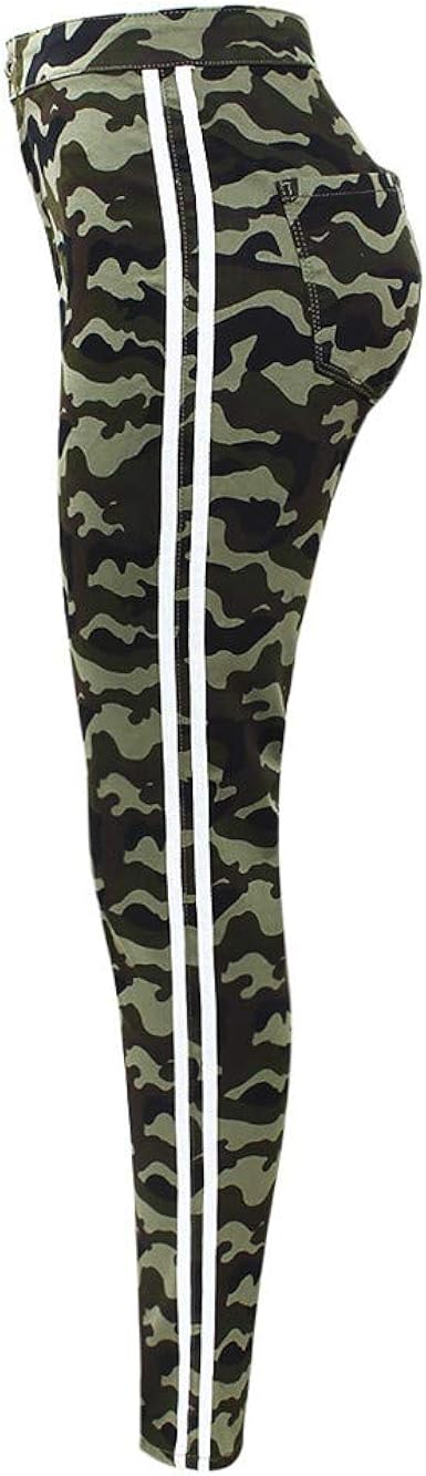 camo pants with white stripe