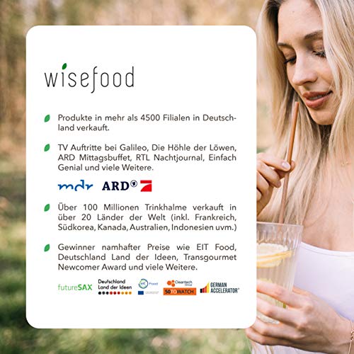Wisefood - Essbarer Strohhalm - essbarer Trinkhalm als Alternative zu Glasstrohhalme Einweg-Plastik-Strohhalm… – Bild 5
