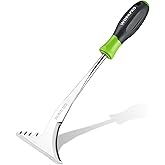 WORKPRO Crack Weeder, 12.5" Stainless Steel Crevice Weeding Tool | Soft PP+TPR Handle, L-Shaped Side-Walk Weed Removal Scraper, for Garden Lawn Yard Patio Terrace Paving