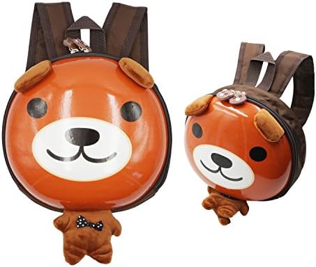 SUPPINNER Preschool Backpack, [2-5 Years Old] 3D Cartoon Animals School Bags Little Kids Cute Mini Waterproof Backpack for Toddler Boys Girls (Brown Bear)