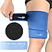 Thigh Support Brace, Hamstring Wrap Compression Sleeve with Anti-Slip Strip Support Thigh Quad Sprains, Tendonitis, Strains, Pulled Muscle Injury Rehab and Recovery, Fits Men and Women (Blue)