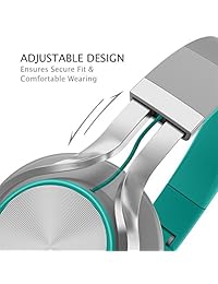 Auriculares Ailihen C8, ligeros y plegables con micrófono para iPhone, iPad, iPod, teléfonos inteligentes Android, computadoras, laptop, Mac, mp3 mp4, tablet, ideal para escuchar música o jugar gris, menta
