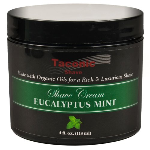 Taconic Shave EUCALYPTUS & MINT Shaving Cream, Creates a Rich and Luxurious Lather - 4 oz.