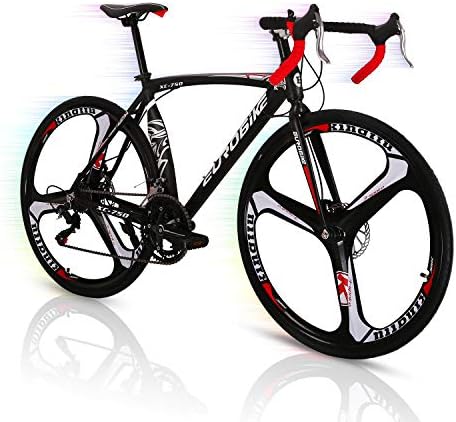 Superday Road Bike 700c 26 inch 3 Spoke Commuter Bicycle (Black/White)