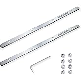 POWERTEC 71358 Track Saw Guide Rail Connector Set for Festool, Makita, DeWalt, and Triton | Pack of 2