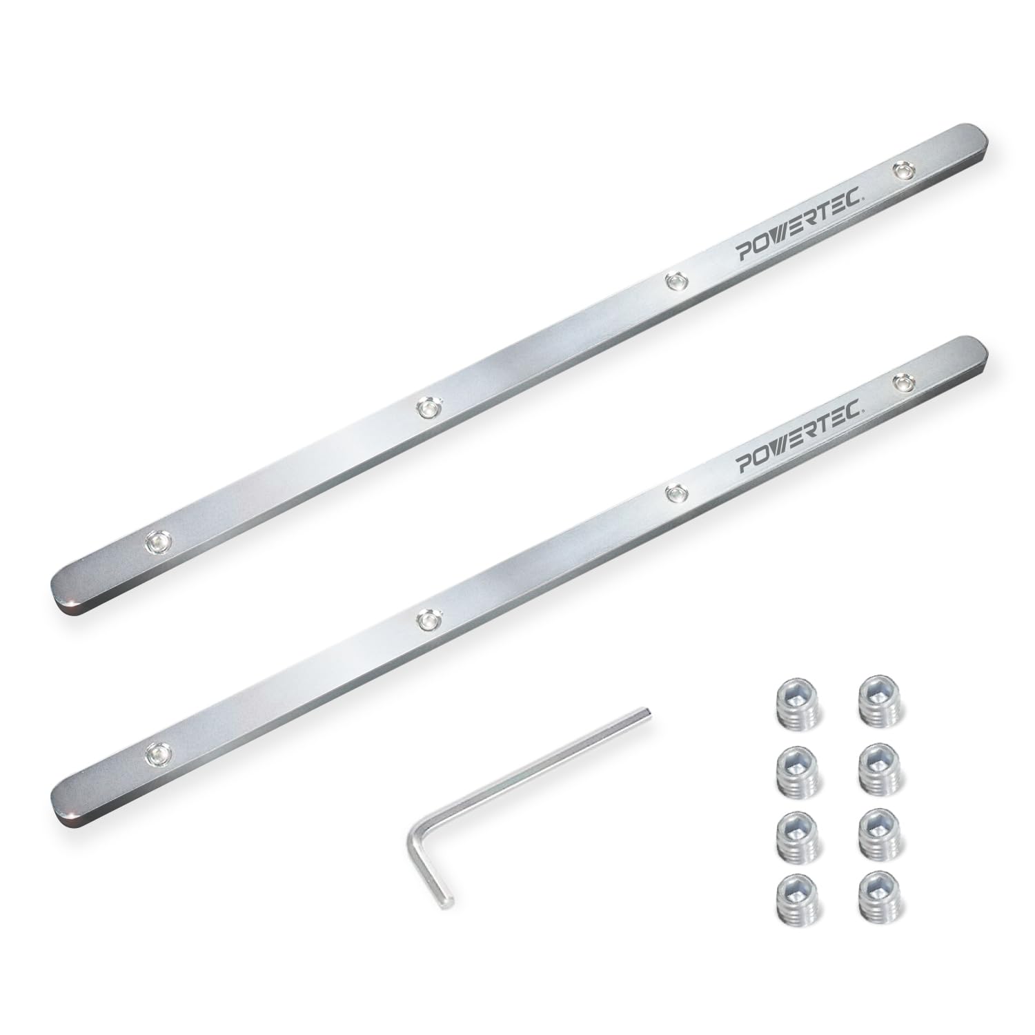 POWERTEC 71358 Track Saw Guide Rail Connector Set for Festool, Makita, DeWalt, and Triton | Pack of 2