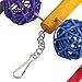 NNDA CO Colorful Pet Parrot Toy Bird Bell Ball For Parakeet Cockatiel Chew Fun Cage Toys,23x10cm/8.97x3.9