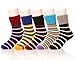 Kids Wool Socks Toddlers Girls Boy Thermal Thick Boot Warm Winter Children Crew Socks 6 Pairs(5 Pairs Stripe,6-10 Years)