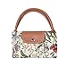Signare Tapestry Foldable Tote Bag Reusable Shopping Bag Grocery Bag With Floral Designs (FDAW-MGD)