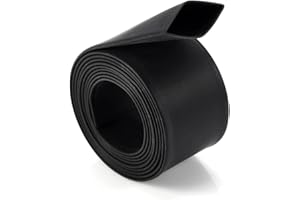 Chanzon 3:1 Ratio 1" (25.4mm) Heat Shrink Tubing - Marine Grade Waterproof Adhesive Lined - 4Ft Roll (1.22M Total Length) Bla