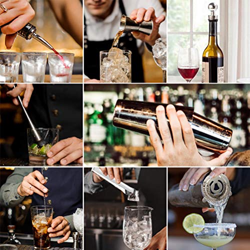 Cocktail-Shaker, 750 ml, mit Sieb, Doppelbecher, Bar-Rührlöffel, für Barkeeper, perfekt als Weihnachtsgeschenk 12-Piece… – Bild 4