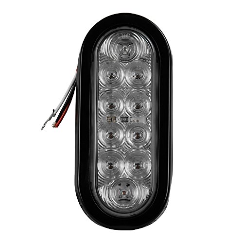 Blazer C562CATM LED 6-Inch Oval Stop/Tail/Turn/Park Amber Light - Clear